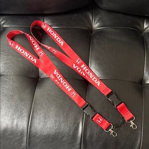 Honda Red Lanyard Keychain 2pack